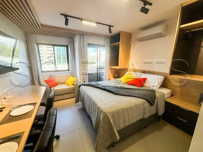 Studio Today Moema, apto disponível para locação totalmente mobiliado contendo 29m² e 01 d