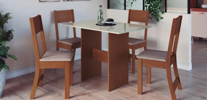 Mesa de Cozinha com 4 cadeiras NOVA