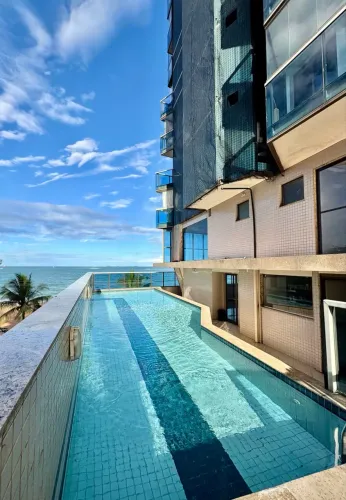 Apartamento frente ao mar da praia da Costa mobiliado.