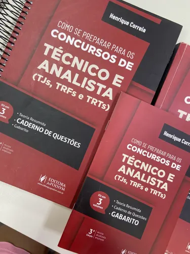 Livros para concurso de técnico e analista TJs, TRFs e TRTs