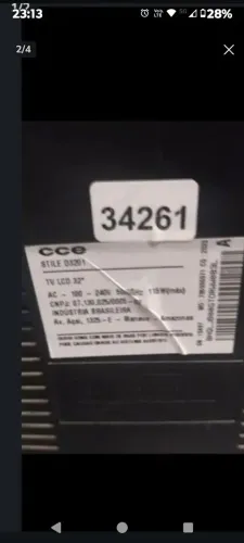 Tv cce 32 polegadas, conversor integrado, modelo d 3201 , perfeita