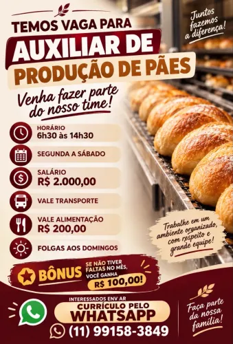 Auxiliar de panificação