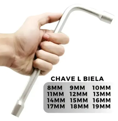 Jogo de Chaves Biela 11 Peças Tipo L FortG Pro Aço 8 a 19mm