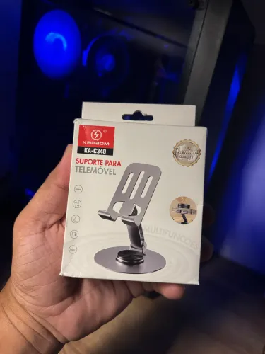 Suporte giratório de mesa para celular