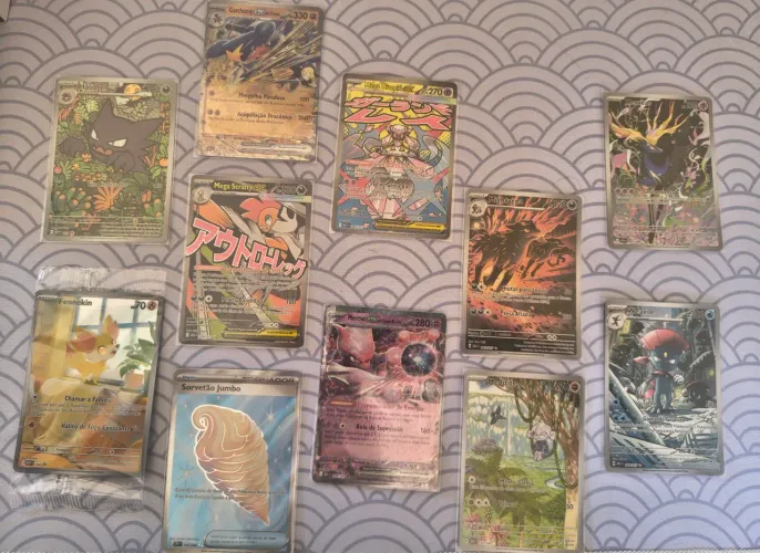 Lote 11 Hits Pokémon TCG (Caos Ascendente / Heróis Excelsos)