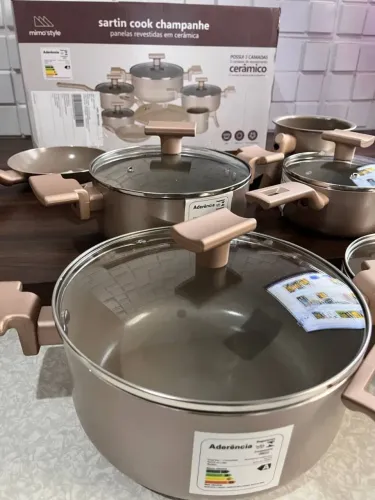 Panelas de cerâmica ante aderente kit 7 peças novas na caixa
