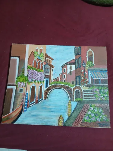 Lindo quadro artista desconhecido me 30x24 cm