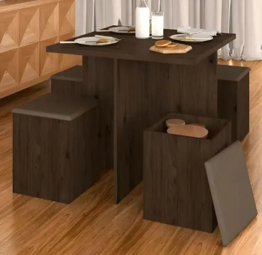 Mesa com banquetas