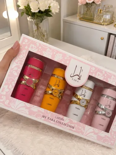 Kit 4 Perfumes Femininos Lattafa Yara Árabes Originais - 100 ml cada