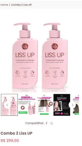 Liss up alinhamento capilar $100 ? desconto