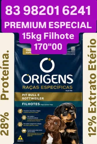 Ração ORIGENS CLASS E RAÇAS ESPECÍFICAS 15kg/20kg Adulto/Filhote 