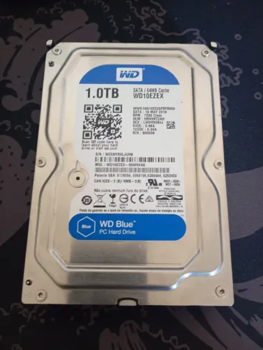 Hd 1tb (1000gb) WD Blue 7200 RPM em perfeito estado
