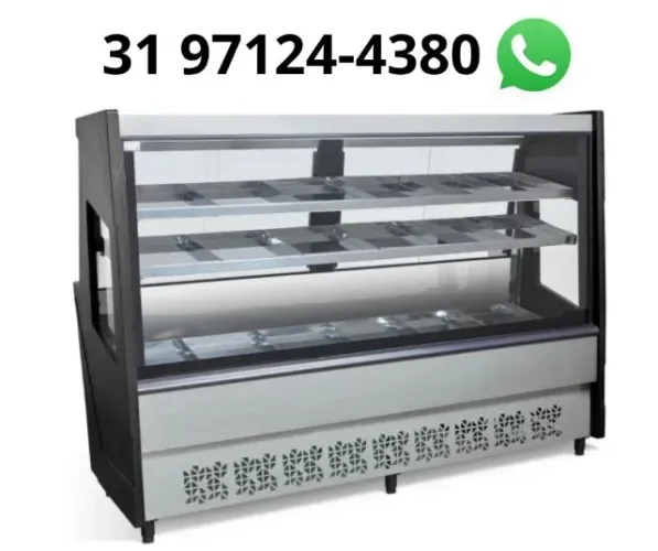 Balcão de Carnes Avícola 2M Preto Polar
