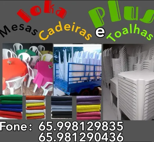 Locação. Mesas ,cadeiras, toalhas, caixa térmicas ,pula pula, som para eventos.