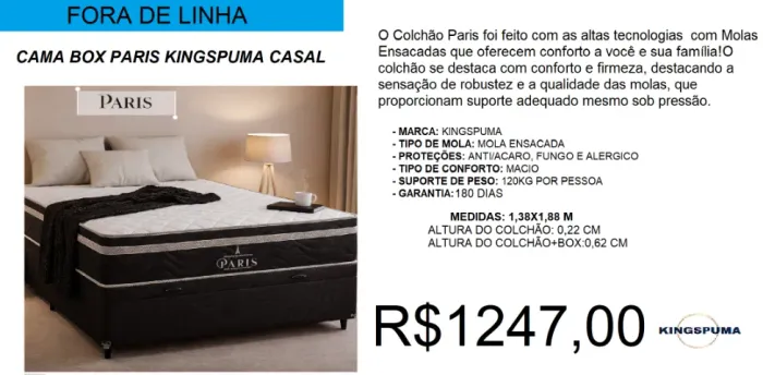 COCLHÃO + BOX - CASAL - MOLAS - COMPRE HOJE E RECEBA EM ATÉ 72 HORAS