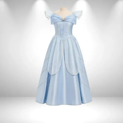 Fantasia De Princesa Estrela Blue Com Tiara De Princesa- Adulto