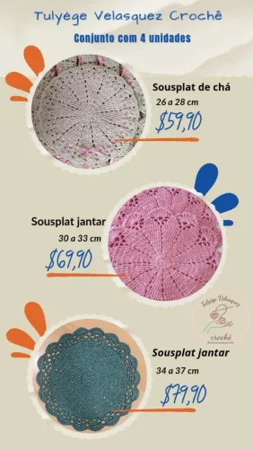 Sousplat de crochê