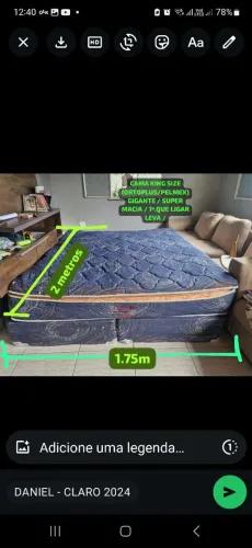 CAMA KING SIZE (ORTOPLUS/PELMEX) GIGANTE / SUPER MACIA / 1º.QUE LIGAR LEVA /