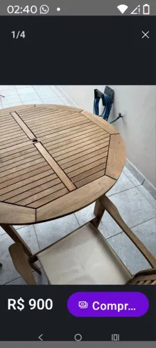 Mesa linda SEMI NOVA Nova acompanha 4 cadeiras 