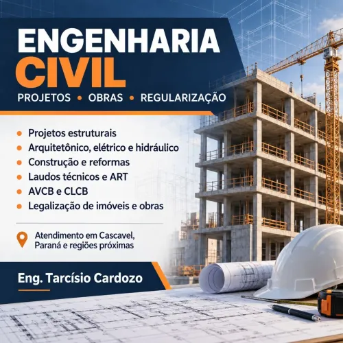 Engenheiro Civil - Projetos, Obras, Laudos e Regularização