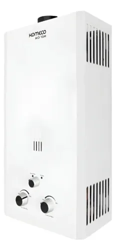 Aquecedor Água A Gás Komeco 15m Slim Junker Gn Branco Pilha