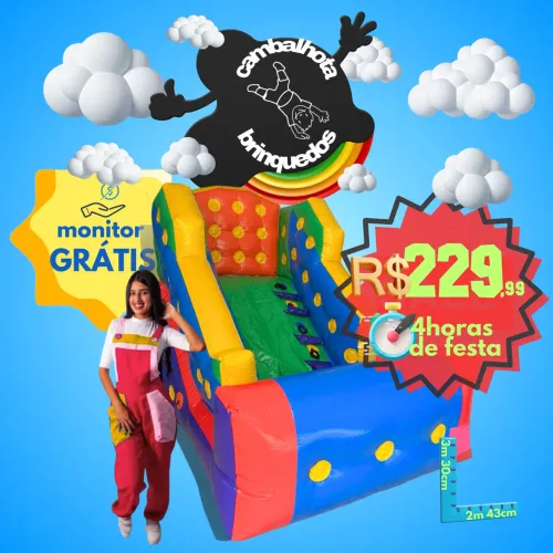Aluguel Tobogã inflável - Cama elástica (pula-pula) - Mini Circuito
