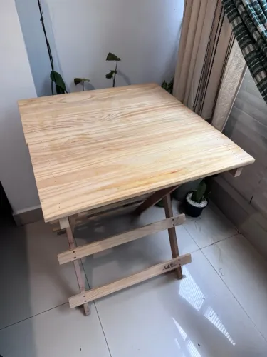 Mesa dobrável de madeira maciça Pinus
