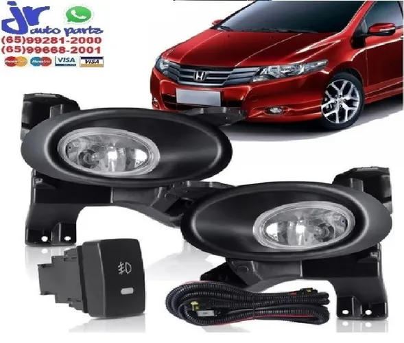 Kit Farol de Milha City 2009 2010 2011 Botão Similar
