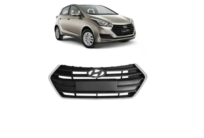 Grade Radiador Com Moldura Cromada Hb20 Hatch 2016 2017 2018 