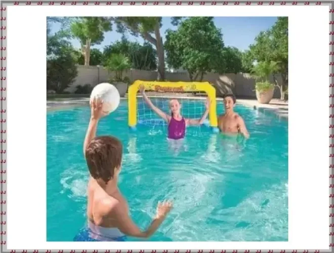 Kit traves infláveis polo aquático - bola - redes - adesivo de reparo - Play Center