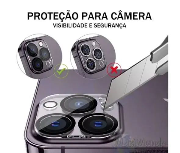 Película Da Câmera Para Iphone, Moto edge, Linha S, Xiaomi Redmi Note 13 Pro 5g e outros