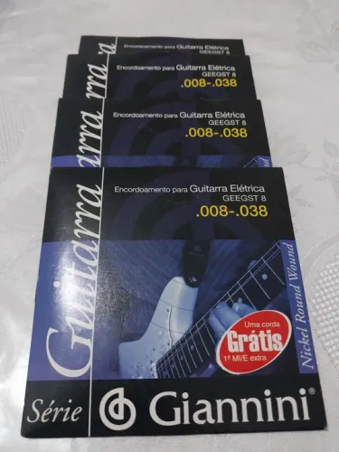 Encordoamento Guitarra 008 Giannini GEEGST 8 Super Leve 