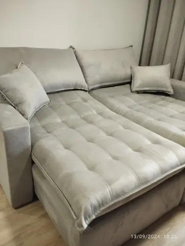 Sofá cama super confortável lindo muito confortável mega pillow top