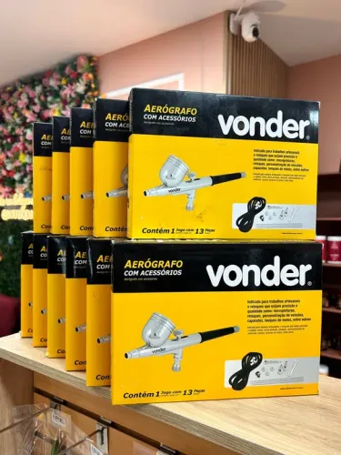 AERÓGRAFO 13 PEÇAS COM MINICOMPRESSOR VONDER