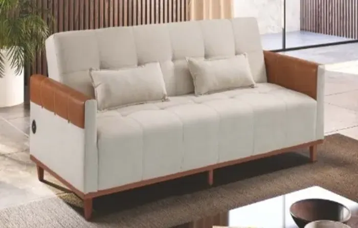 Sofá Cama Divã com Molas OPORTUNIDADE NS54