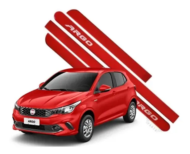 Jogo Friso Lateral Fiat Argo Vermelho