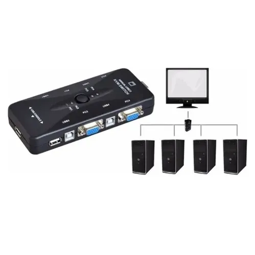 Chaveador Kvm Usb Switch 4 Portas Vga Comutador