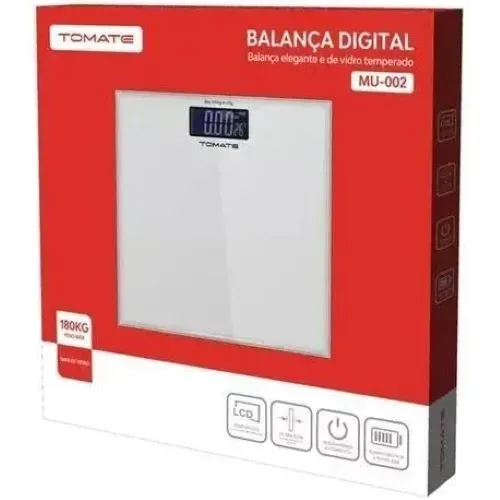 Balança Digital Corporal Ate 180 Kilos Tomate Mu-002
