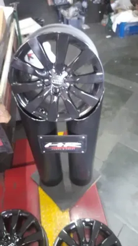 jogo de rodas audi a1 16x7 5x100 et34 semi nova preta brilhante