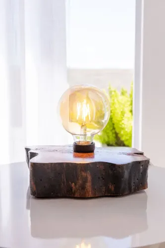 Abajur Rústico de mesa  com Lâmpada 