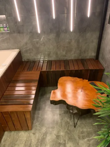 Centro com lareira ecológica