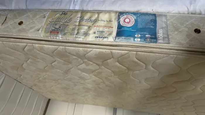 Cama box casal + Colchão Ortobom Pró Saúde Spring Pillow Top Duplo