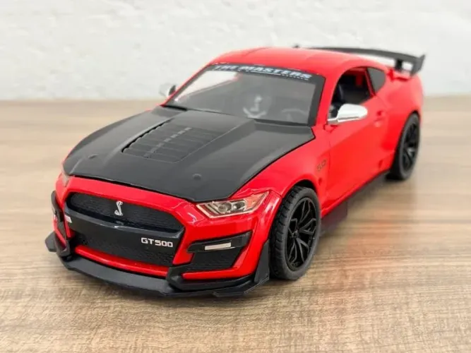 MINIATURA MUSTANG SHELBY GT 500 VERMELHO 1:24