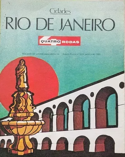 Mapa Turismo Antigo - Rio de Janeiro 1980 - Revista 4 Rodas