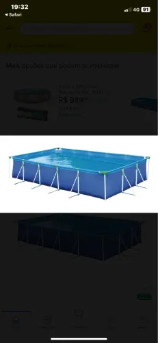 Piscina 1000 litros nova marca Mor  