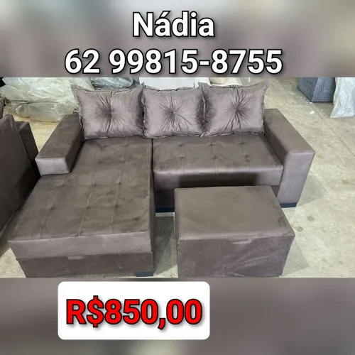 Sofá marrom __ chaise
