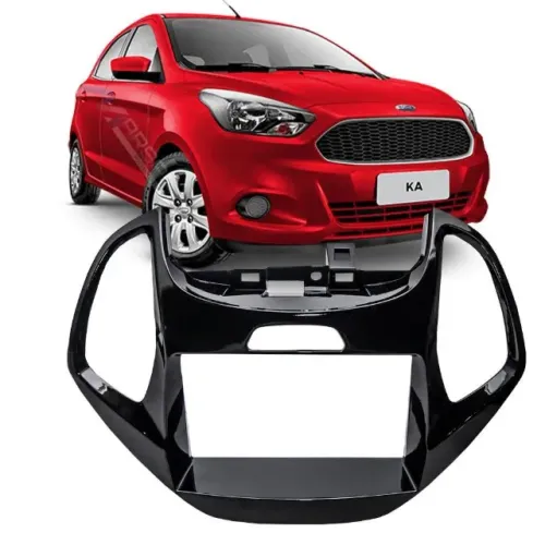 Moldura de Som Tela Painel Multimídia 2Din 7'' Polegadas para o Ford Ka 2015 - 2017