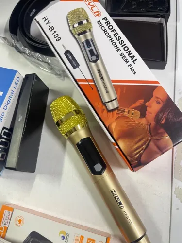 Microfone Profissional Recarregável sem Fio