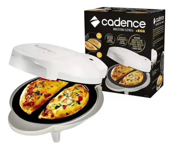 OmeleteiraCadence + Egg Branca Elétrica 110 V + Receitas.