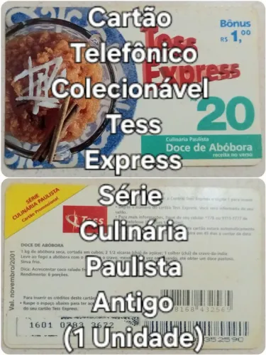 Cartão Telefônico Tess Express Antigo